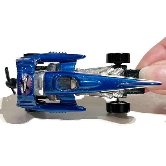 Vintage 1996 Hot Wheels Metallic Blue Dog Fighter Diecast Car Propeller 1:64 #57 - Picture 10 of 14